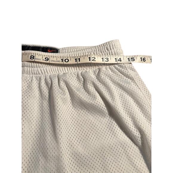 Vintage Y2K Nike Basketball Shorts Men's Medium White Blue Shinny Dazzle Baggy - Picture 5 of 6